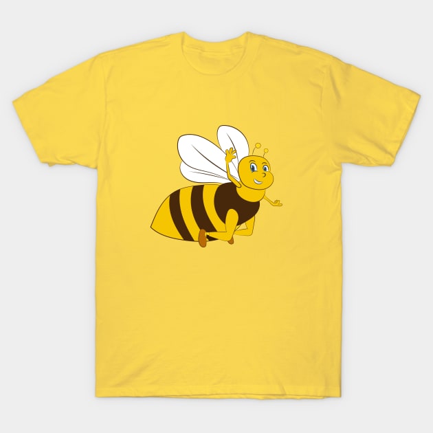 bee cartoon T-Shirt by Applesix